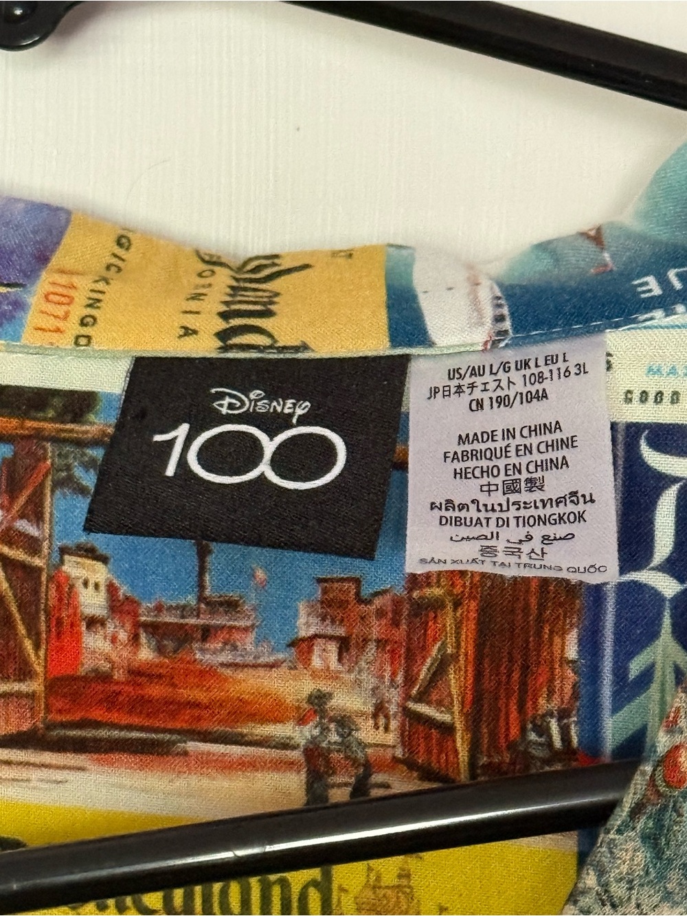 Disney 100 Disneyland Button Down Shirt Large - Picture 3 of 3